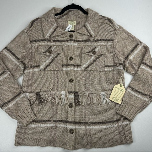 NWT Telluride Long Sleeve Fringe Shacket Cardigan Sweater Womens Size Medium - Picture 11 of 11